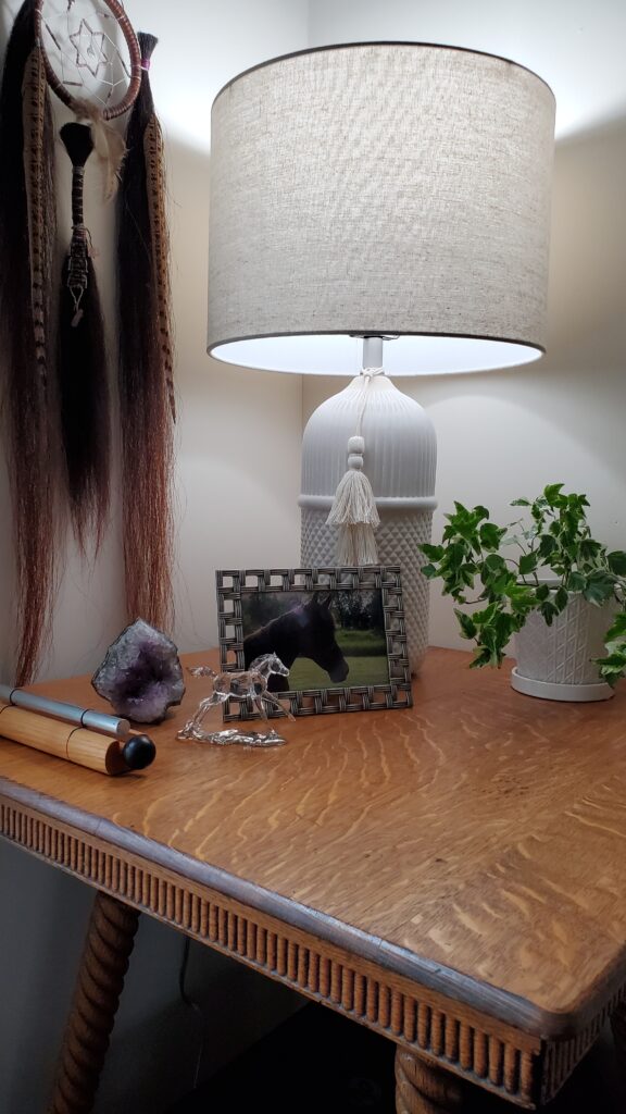 A cherished altar created for a beloved friend, Lady by her favorite human. 